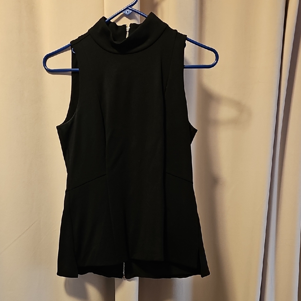 White House Black Market Black Sleeveless Blouse